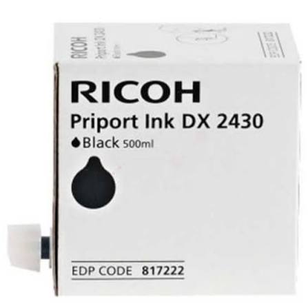 Genuine Ricoh DX 2430 Black Ink Box 500ml 817222