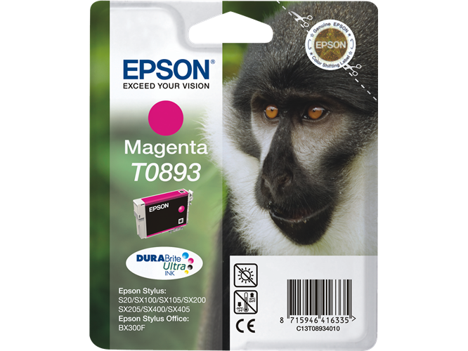 Genuine Epson T0893 Magenta Ink Cartridge C13T08934011