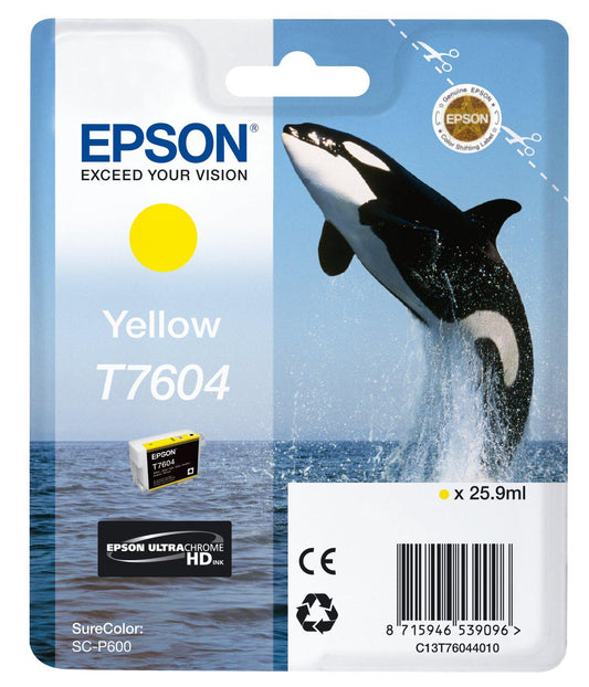 Genuine Epson T7604 Yellow Ink Cartridge