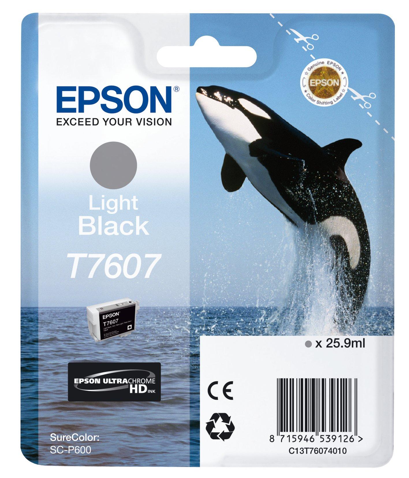 Genuine Epson T7607 Light Black Ink Cartridge