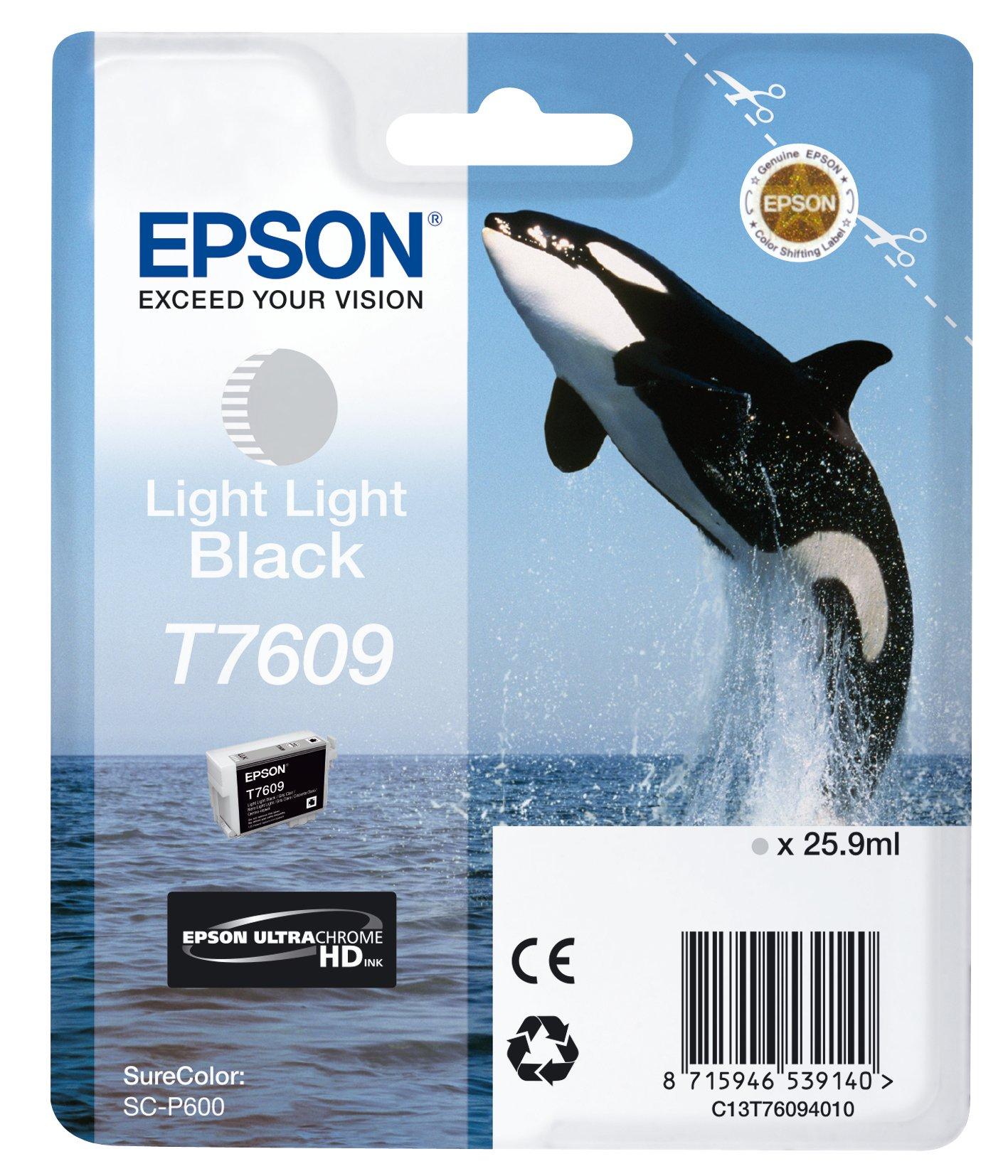 Genuine Epson T7609 Light Light Black Ink Cartridge