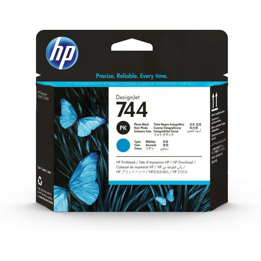 Genuine HP 744 Photo Black/Cyan Printhead F9J86A