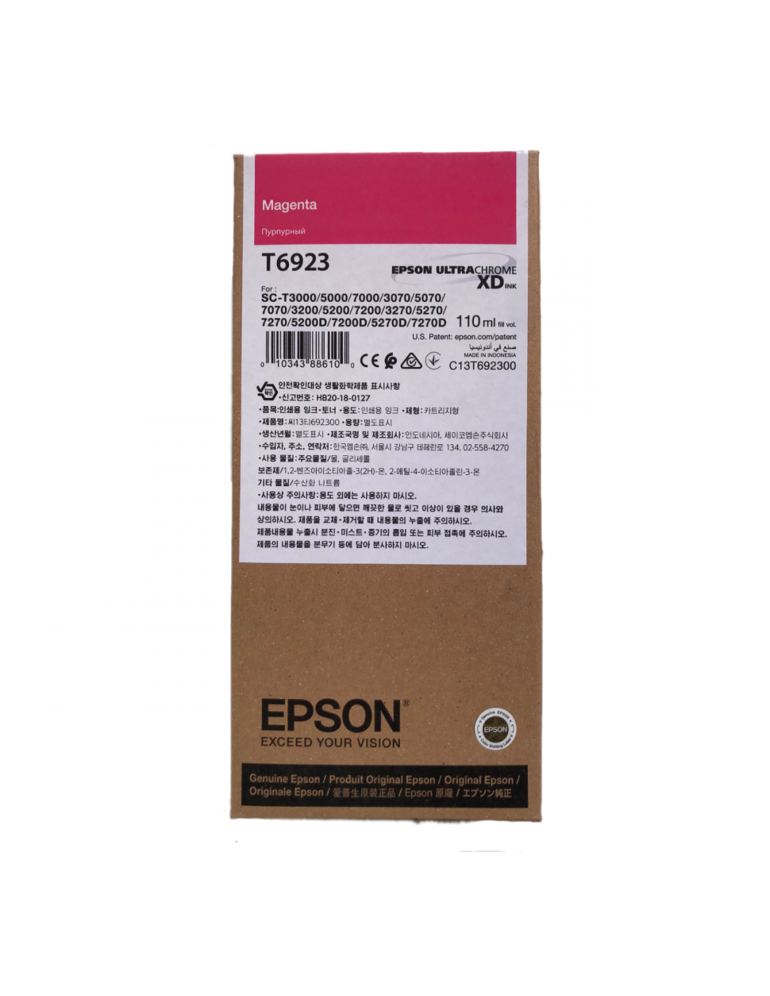 Genuine Epson T6923 Magenta Ink Cartridge 110ml