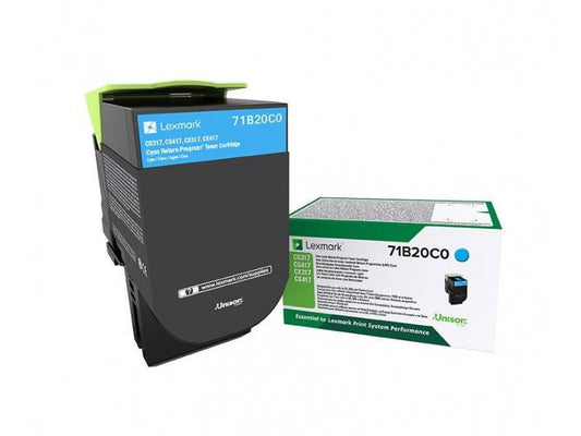 Genuine Lexmark 71B20C0  Cyan Toner Cartridge (VAT included)