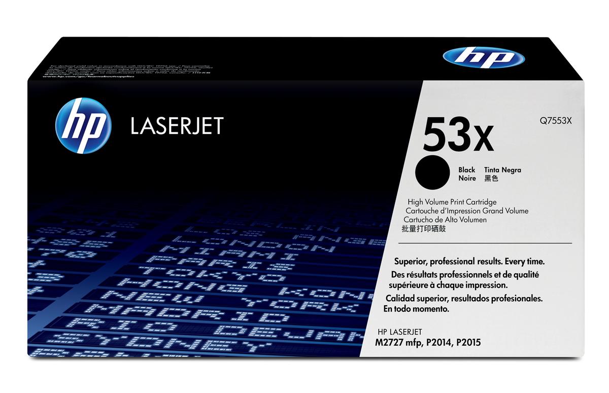 Genuine HP Q7553X (53X) Black Toner Cartridge (VAT included)