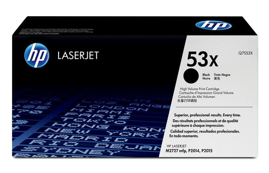 Genuine HP Q7553X (53X) Black Toner Cartridge (VAT included)