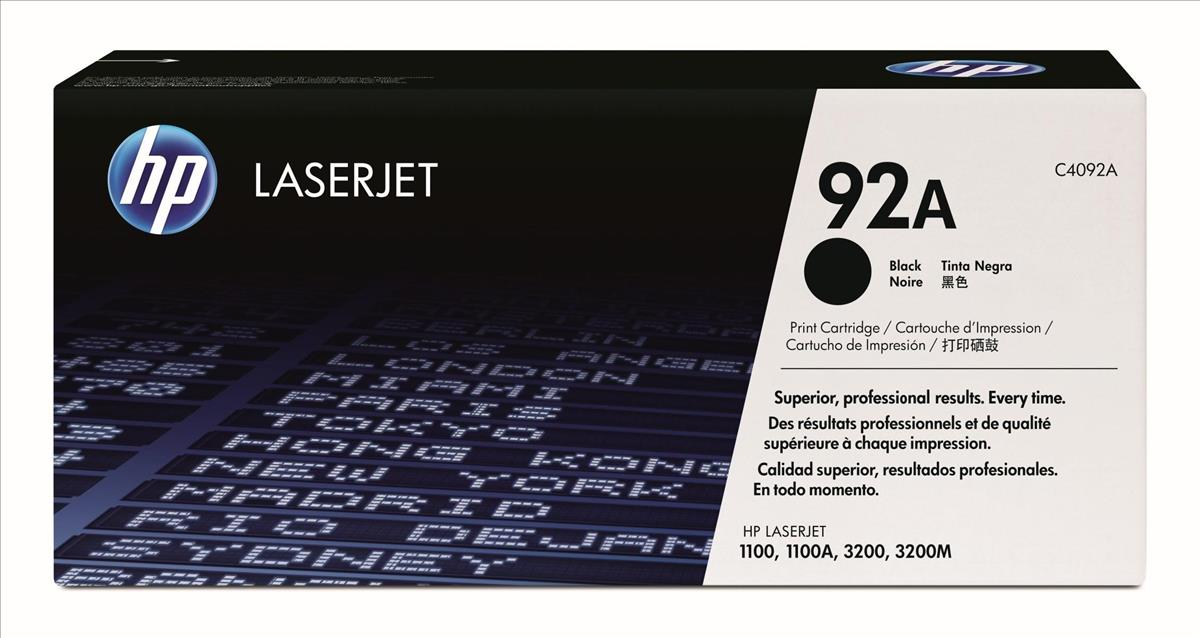 Genuine HP C4092A (92A) Black Printer Toner Cartridge