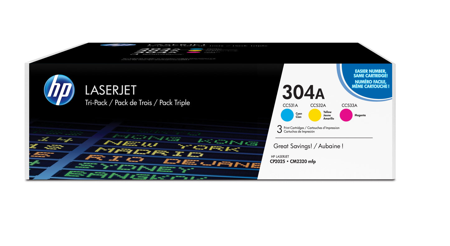 Genuine HP CF372AM (304A) C/M/Y Toner Cartridge (VAT included)