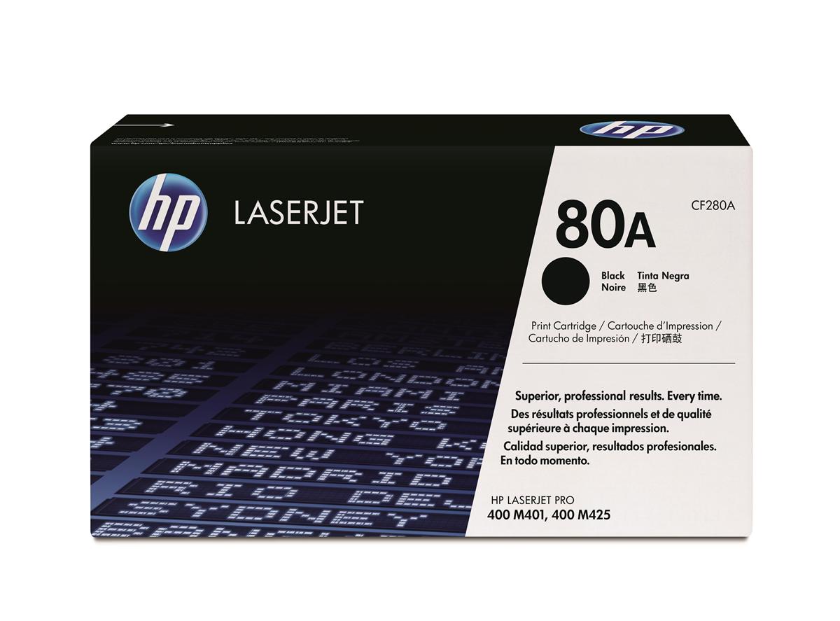Genuine HP CF280A (80A) Black Printer Toner Cartridge