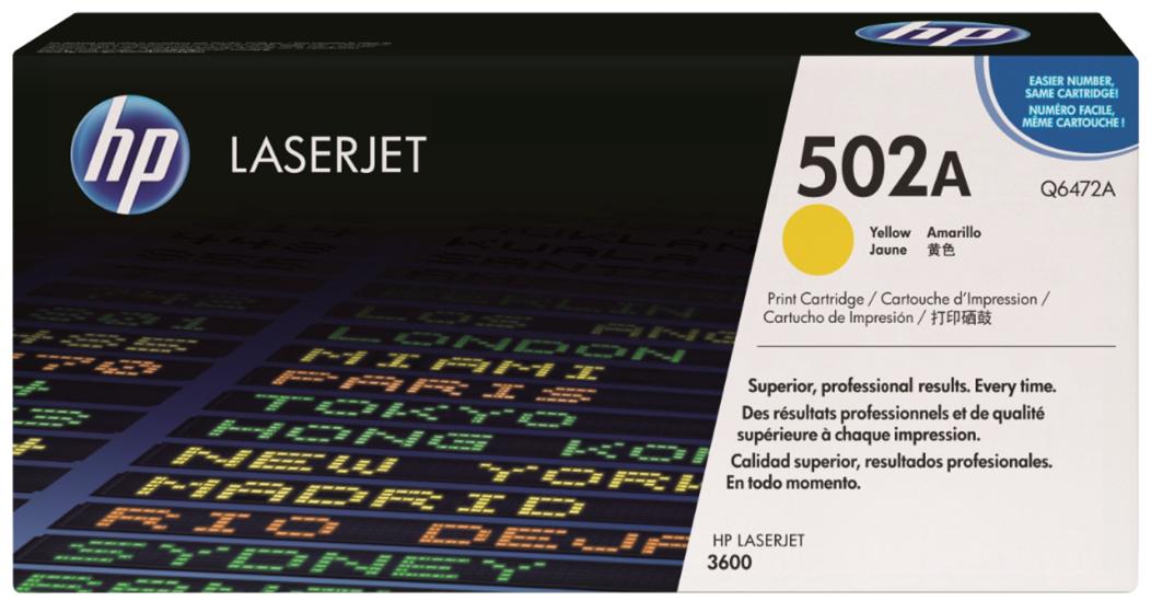 Genuine HP Q6472A (502A) Yellow Toner Cartridge (VAT included)