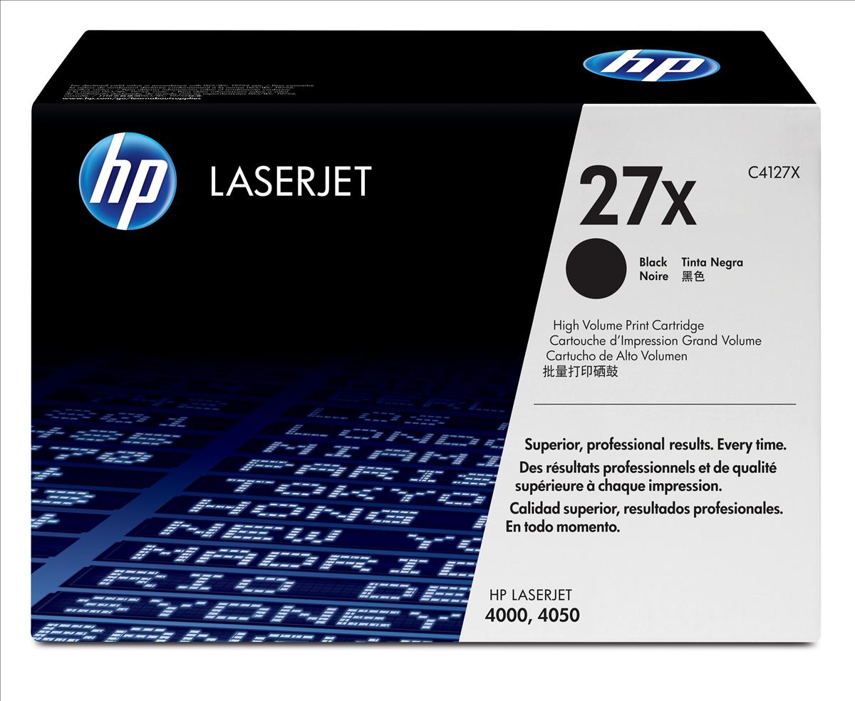 Genuine HP C4127X (27X) Black High Yield Printer Toner Cartridge