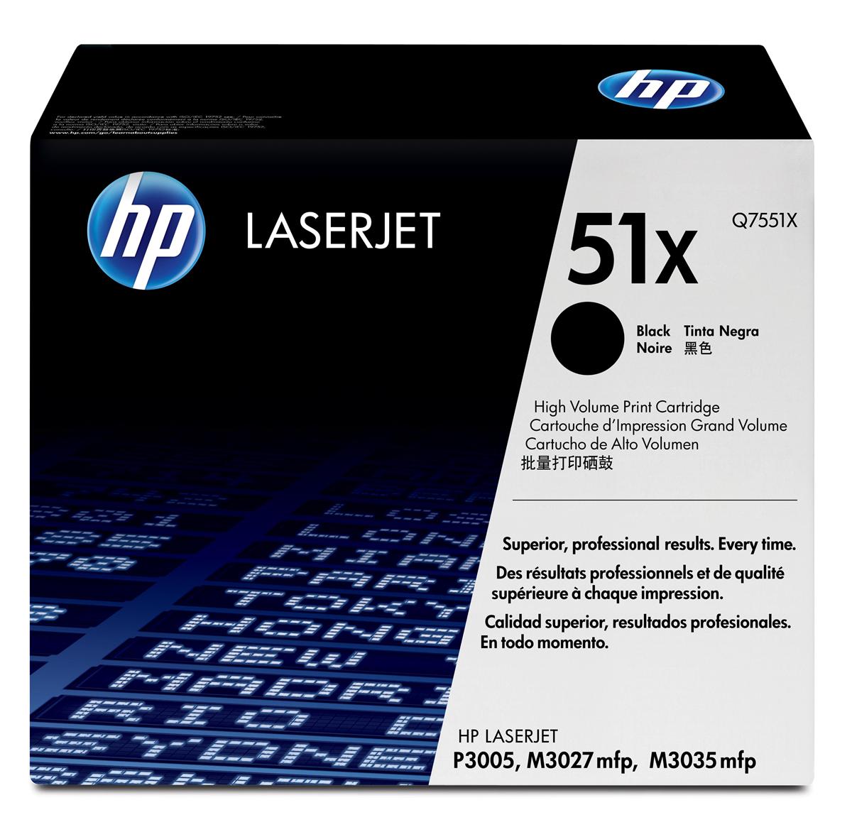 Genuine HP Q7551X (51X) Black Toner Cartridge (VAT included)