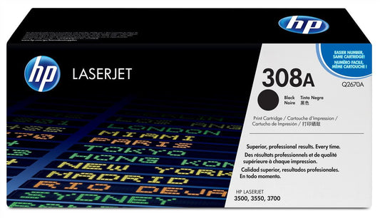 Genuine HP Q2670A (308A) Black Toner Cartridge (VAT included)