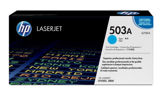 Genuine HP Q7581A (503A) Cyan Toner Cartridge (VAT included)