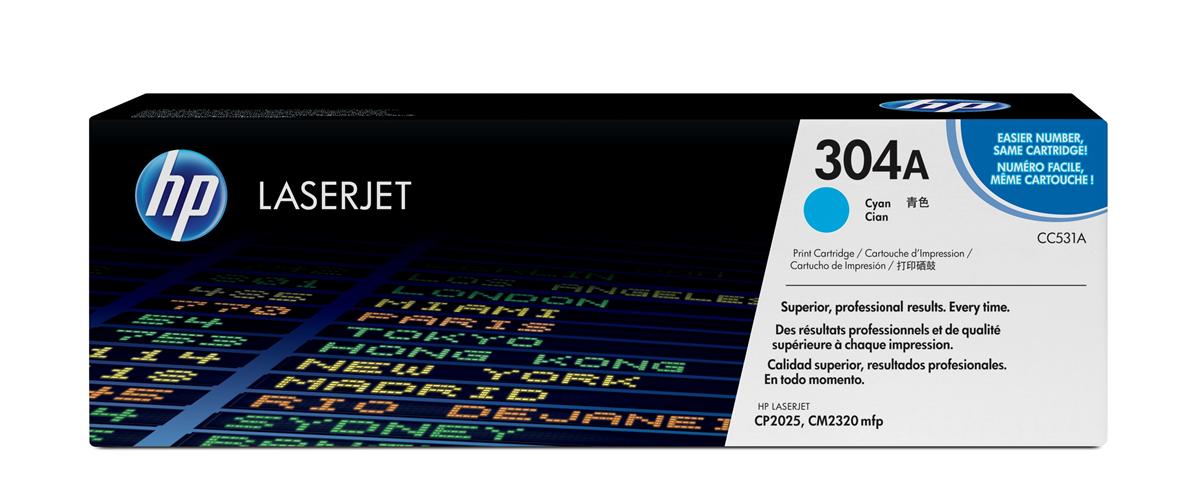 Genuine HP CC531A (304A) Cyan Printer Toner Cartridge
