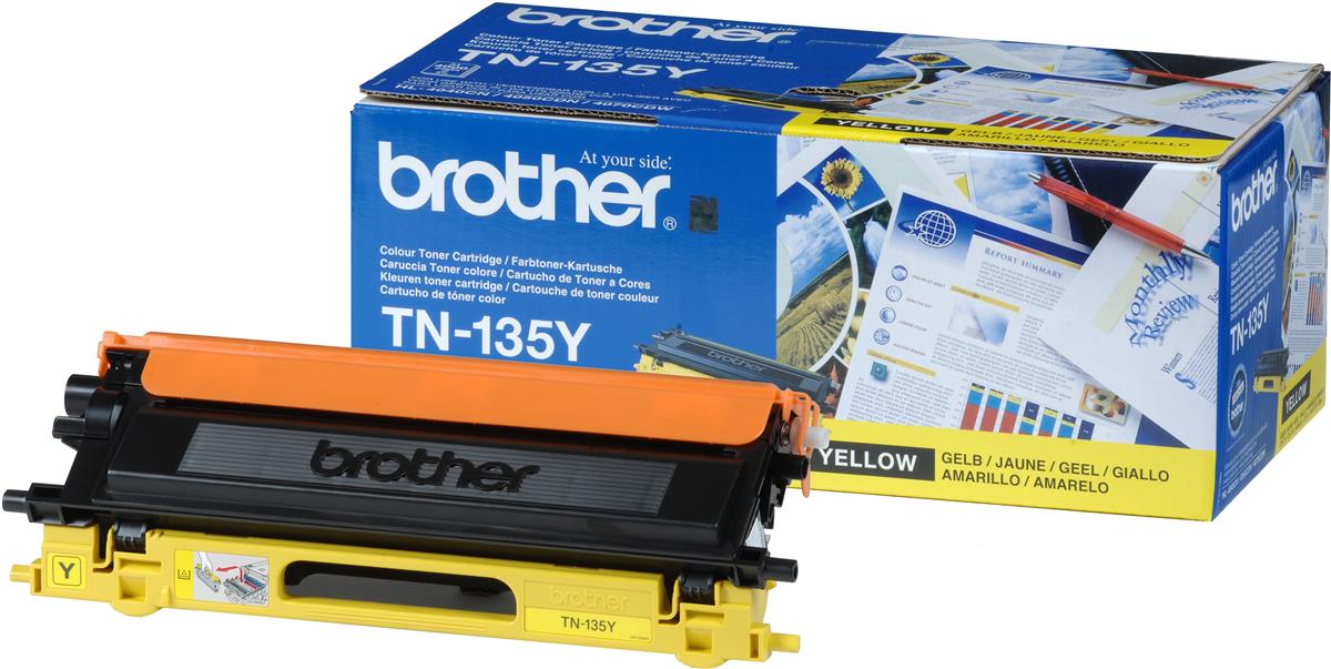 Genuine Brother TN135Y (TN-135Y) Yellow Toner Cartridge (VAT included)