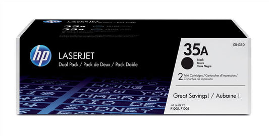 Genuine HP CB435AD (35A) Black Printer Toner Cartridge Dual/Twin Pack