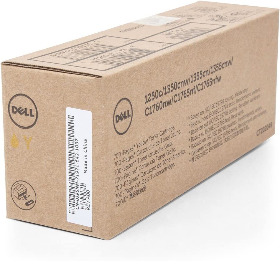 Genuine DELL 1250/1350/1760 Yellow 593-11147 J95NM 89KJM Standard (593-11147) Yellow Toner Cartridge (VAT included)