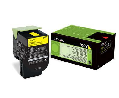 Genuine Lexmark 80C20Y0 (802Y)  Yellow Toner Cartridge (VAT included)