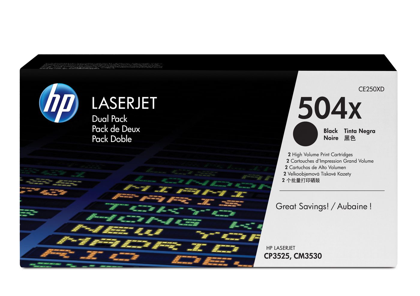 Genuine HP CE250XD (504X) Black Toner Cartridge (VAT included)
