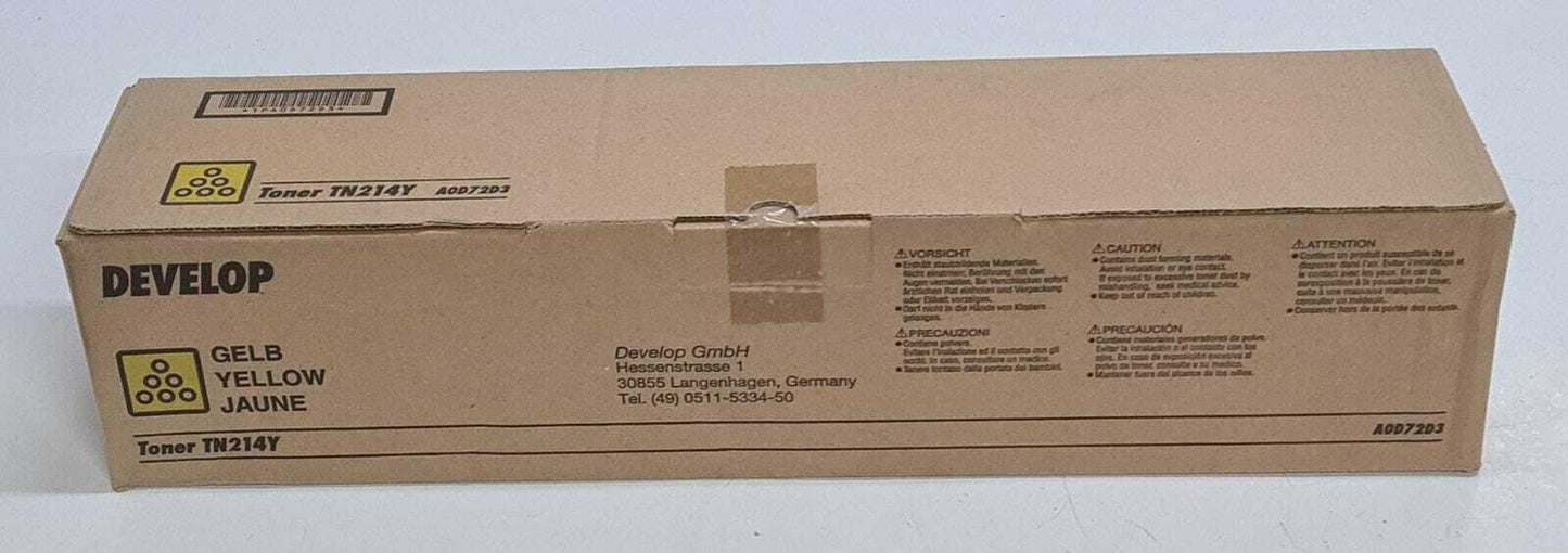 Genuine Konica Minolta TN214Y  Yellow Toner Cartridge (VAT included)