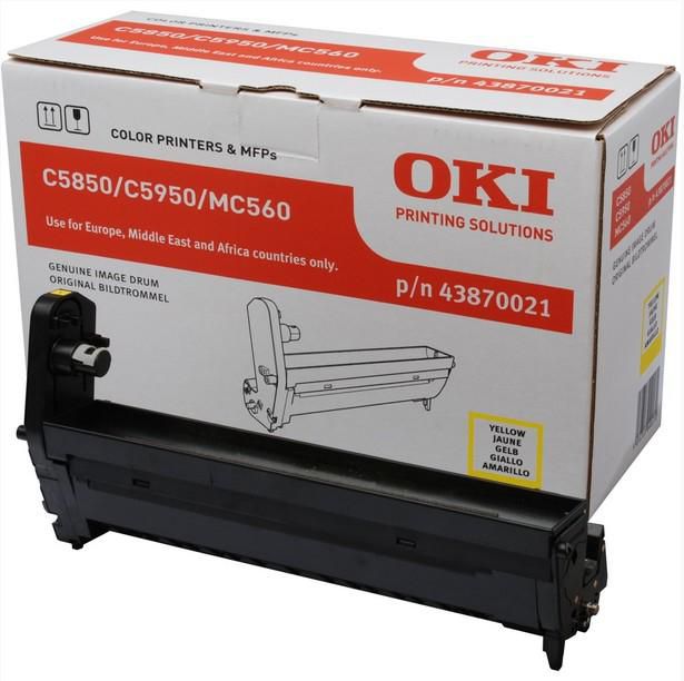 Genuine Oki 43870021 (C5850/C5950/MC560 ) Yellow Drum Unit (VAT included)