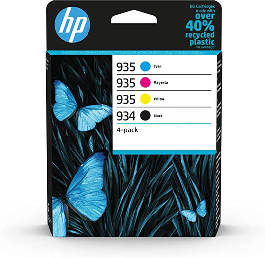 Genuine HP 934 935 Black Cyan Magenta and Yellow Ink Cartridge Multipack 6ZC72AE