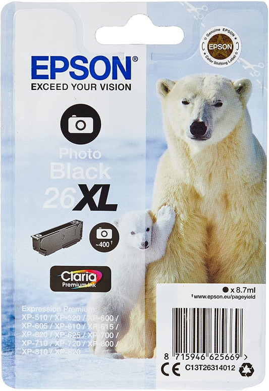 Genuine Epson 26XL Photo Black Ink Cartridge