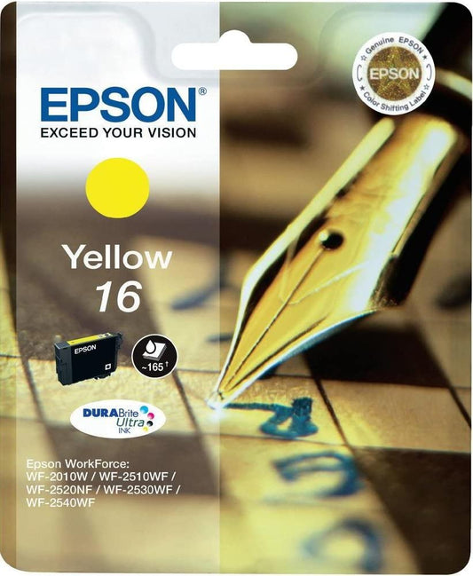 Genuine Epson 16 Yellow Ink Cartridge Pen & Crossword