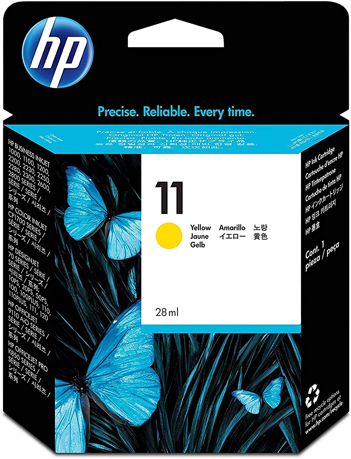 Genuine HP 11 Yellow Ink Cartridge C4838A