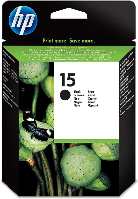 Genuine HP 15 Black Ink Cartridge C6615DE