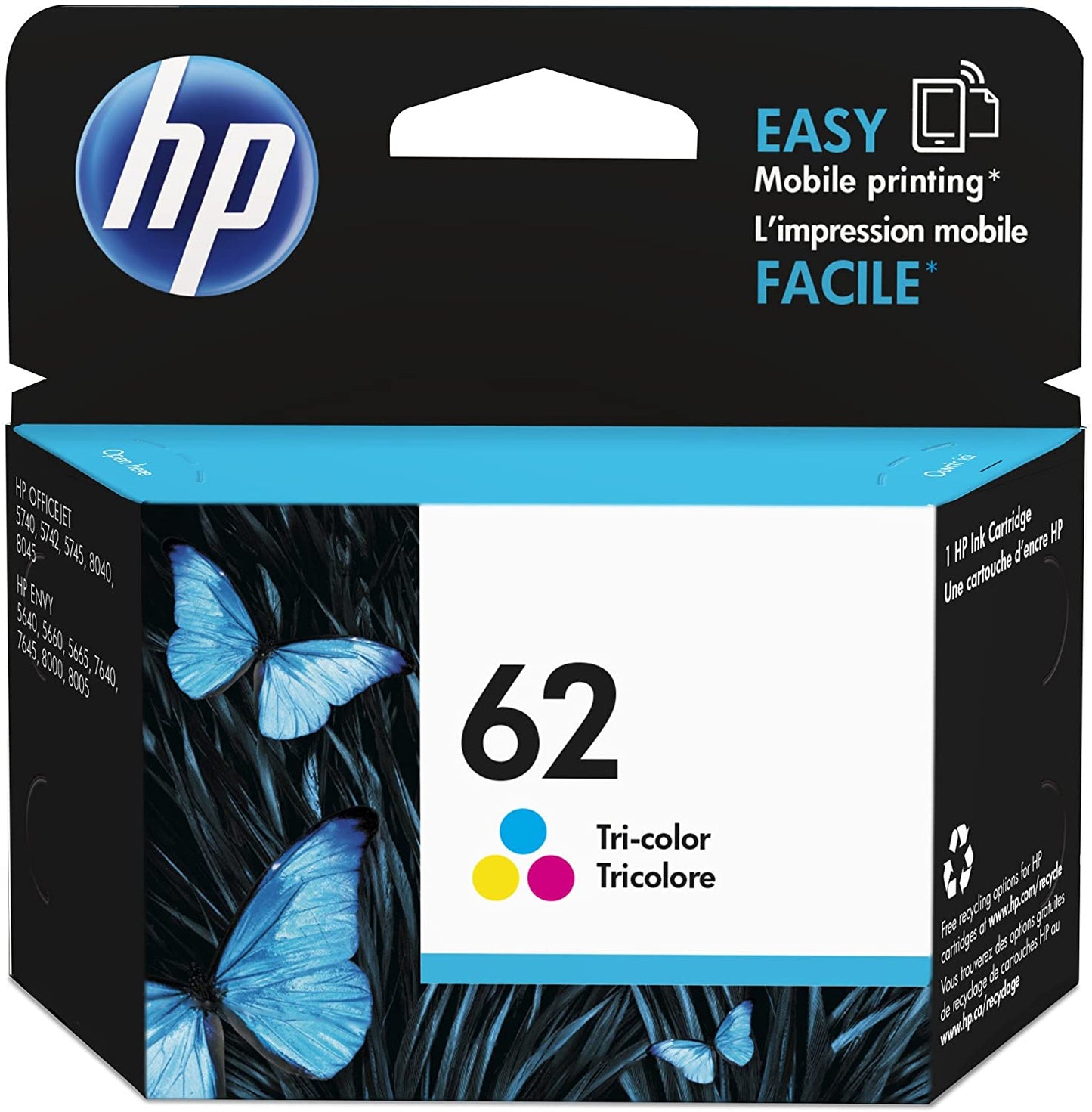 Genuine HP Original 62 Tri-Colour C2P06AE