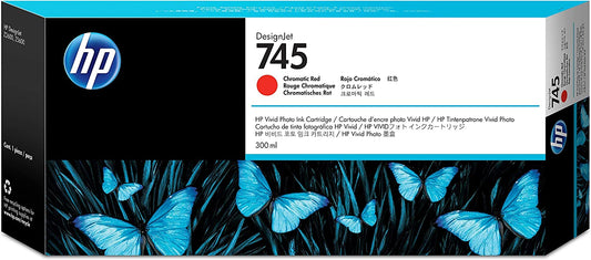 Genuine HP 745 Chromatic Red Ink Cartridge F9K06A