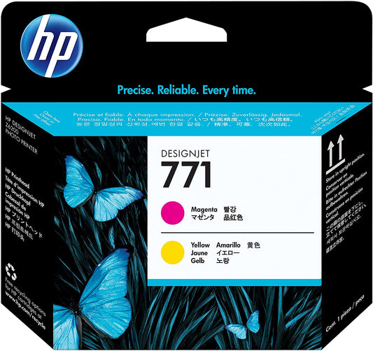 Genuine HP 771 Magenta Yellow Printhead CE018A