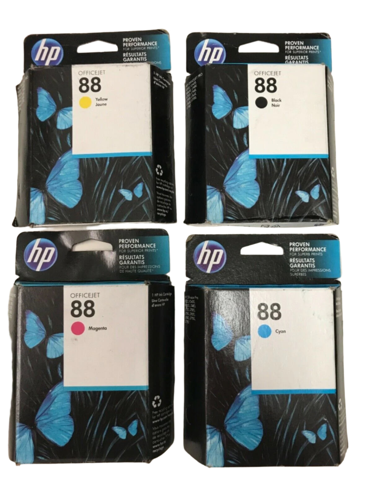 Genuine HP 88 Ink Cartridge Black Magenta Cyan Yellow Set C9385AE C9386AE C9387AE C9388AE