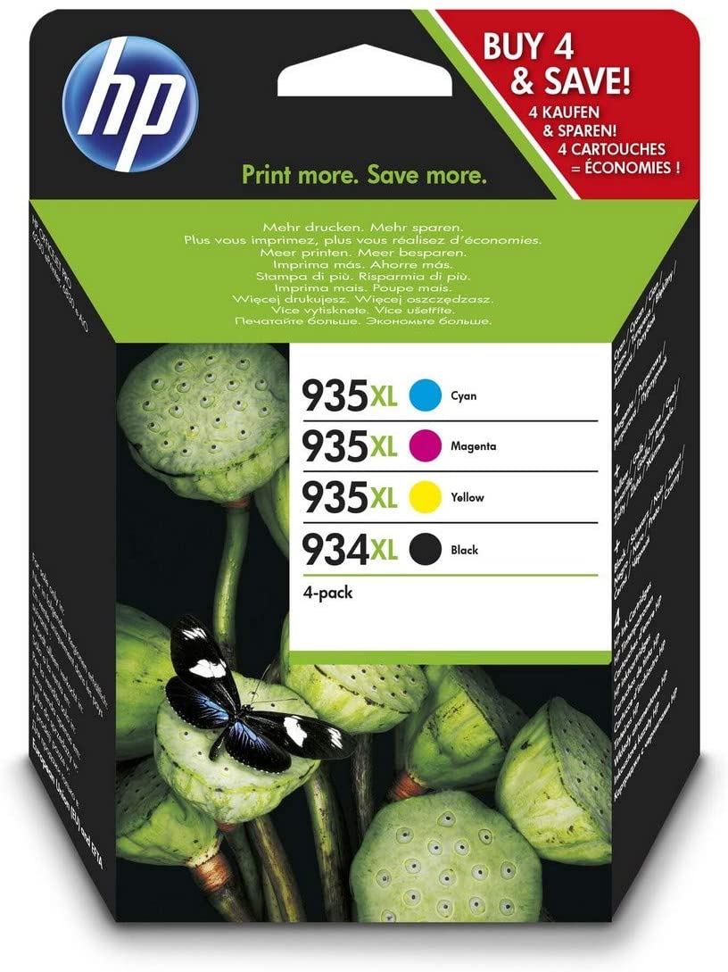 Genuine HP 934XL 935XL Black Cyan Magenta and Yellow Ink Cartridge Multipack