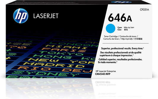 Genuine HP CF031A (646A) Cyan Printer Toner Cartridge