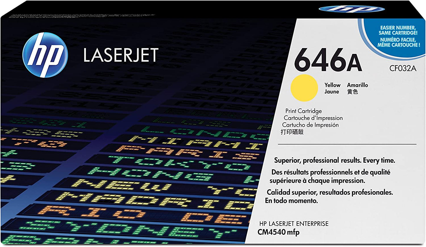 Genuine HP CF032A (646A) Yellow Printer Toner Cartridge