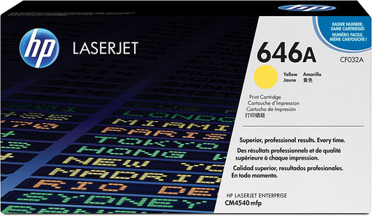 Genuine HP CF032A (646A) Yellow Printer Toner Cartridge