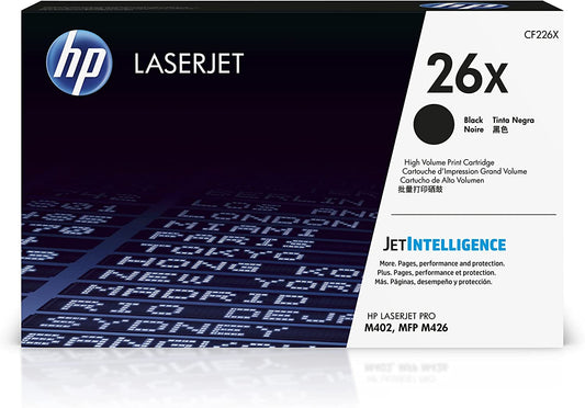 Genuine HP CF226X (26X) Black High Capacity Printer Toner Cartridge