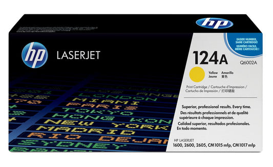 Genuine HP Q6002A (124A) Yellow Printer Toner Cartridge