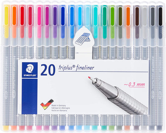 Staedtler Pack of 20 Triplus fibre-tip pens 0.3mm 334 SB20