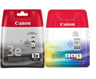Genuine Canon BCI3eBK BCI-6BK/C/M/Y Black/Cyan/Magenta/Yellow Ink Cartridge Multipack