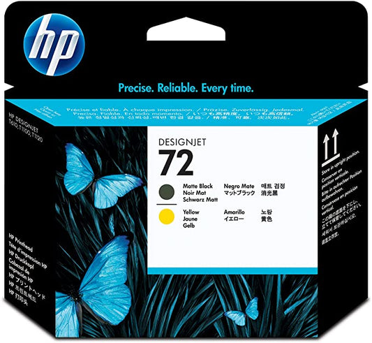 Genuine HP 72 Printhead Matte Black and Yellow C9384A