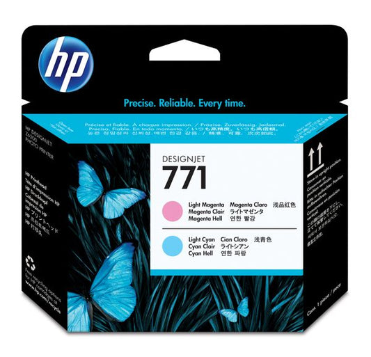 Genuine HP 771 Light Magenta and Light Cyan Printhead CE019A