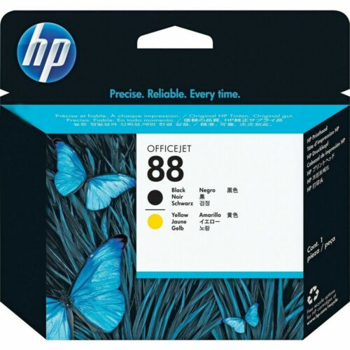 Genuine HP 88 Printhead Black and Yellow C9381A